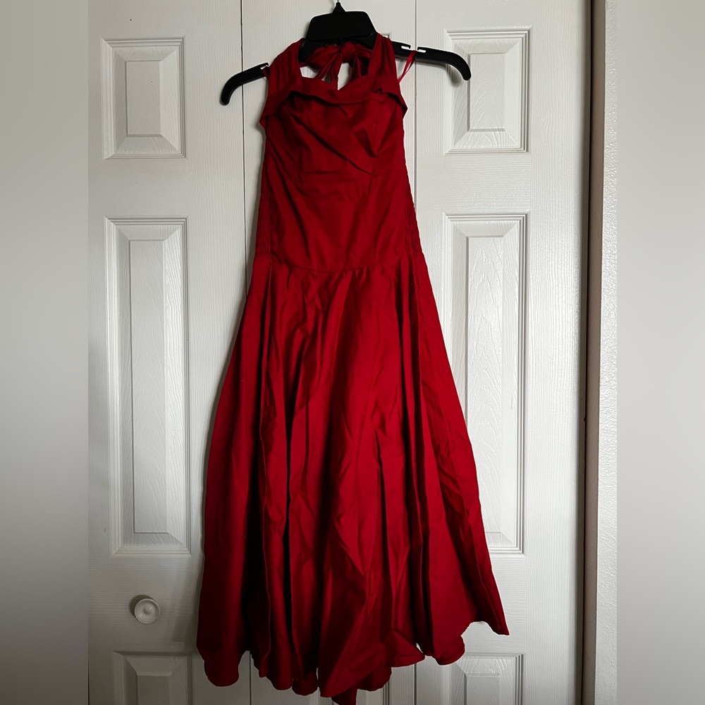 Trashy Diva 50’s style halter top tea length dress size M